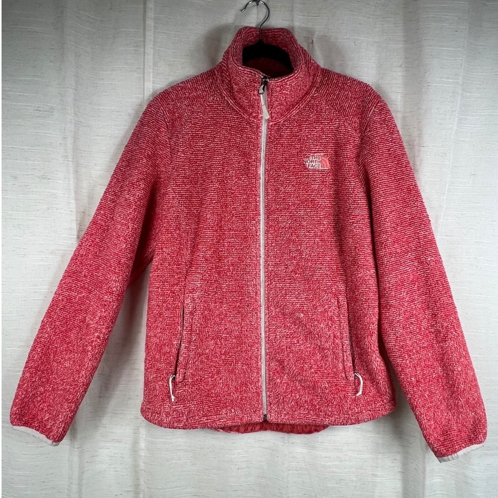 The North Face Osito Fleece Jacket Pink White Full Zip Textured.
Women's Medium